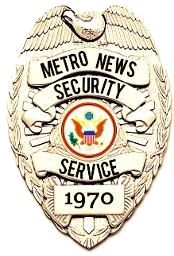 Metro News Security Service Badge